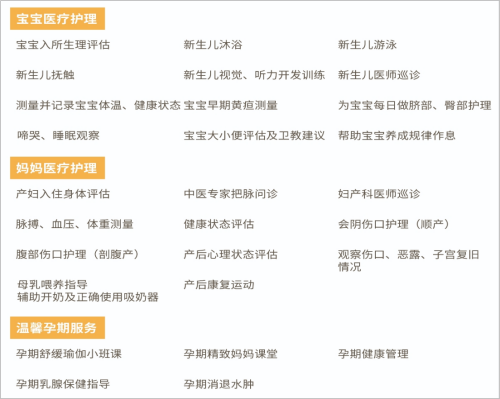 图5-1：部分体察的月子中心多元化服务内容.png